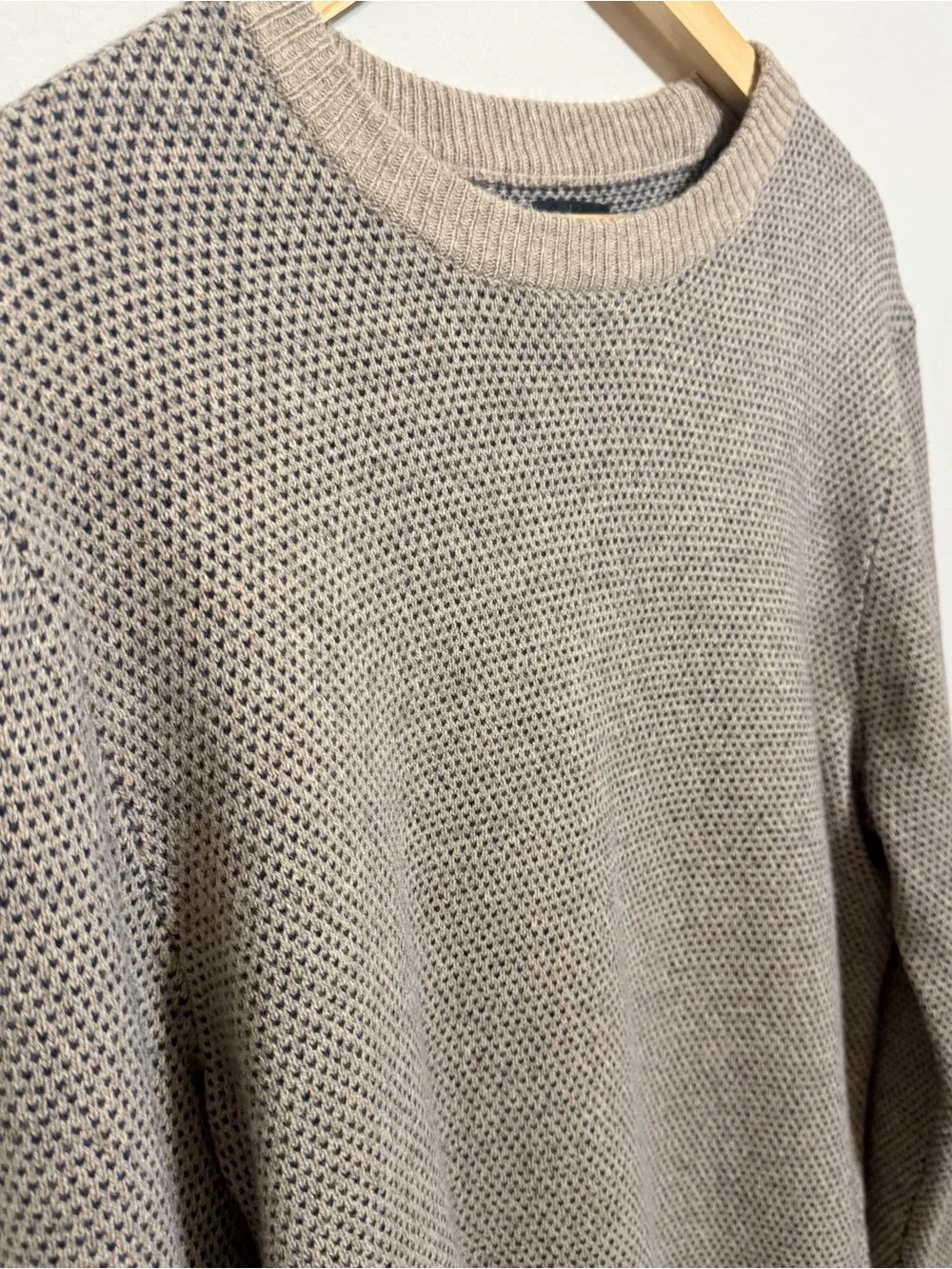 Men J. Crew Rugged merino wool-blend bird's-eye sweater Medium EUC